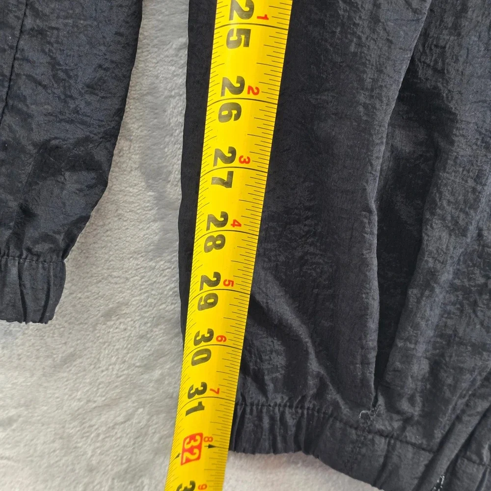 Vtg Nike Size XL Track Pants Black Nylon Joggers Elastic‎ Waist Logo
